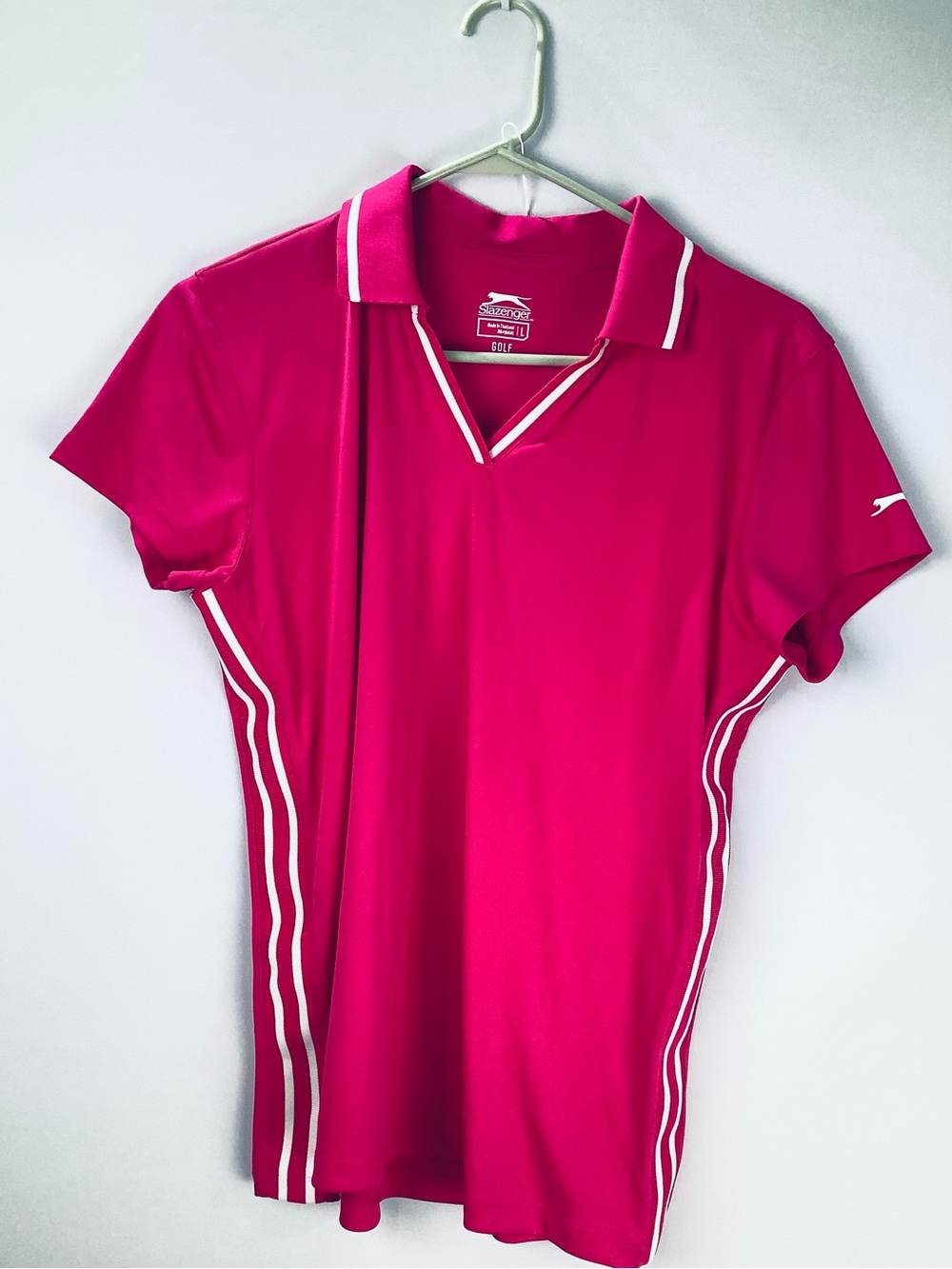 Slazenger Golf Women's Hot Pink Polo with White Trim